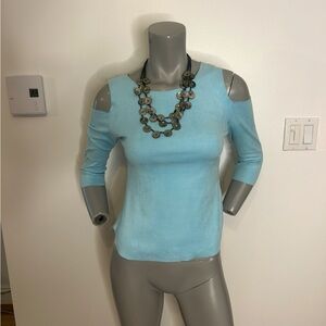Beautiful and Chic Light Blue Cold shoulder Sweater❤️S/M